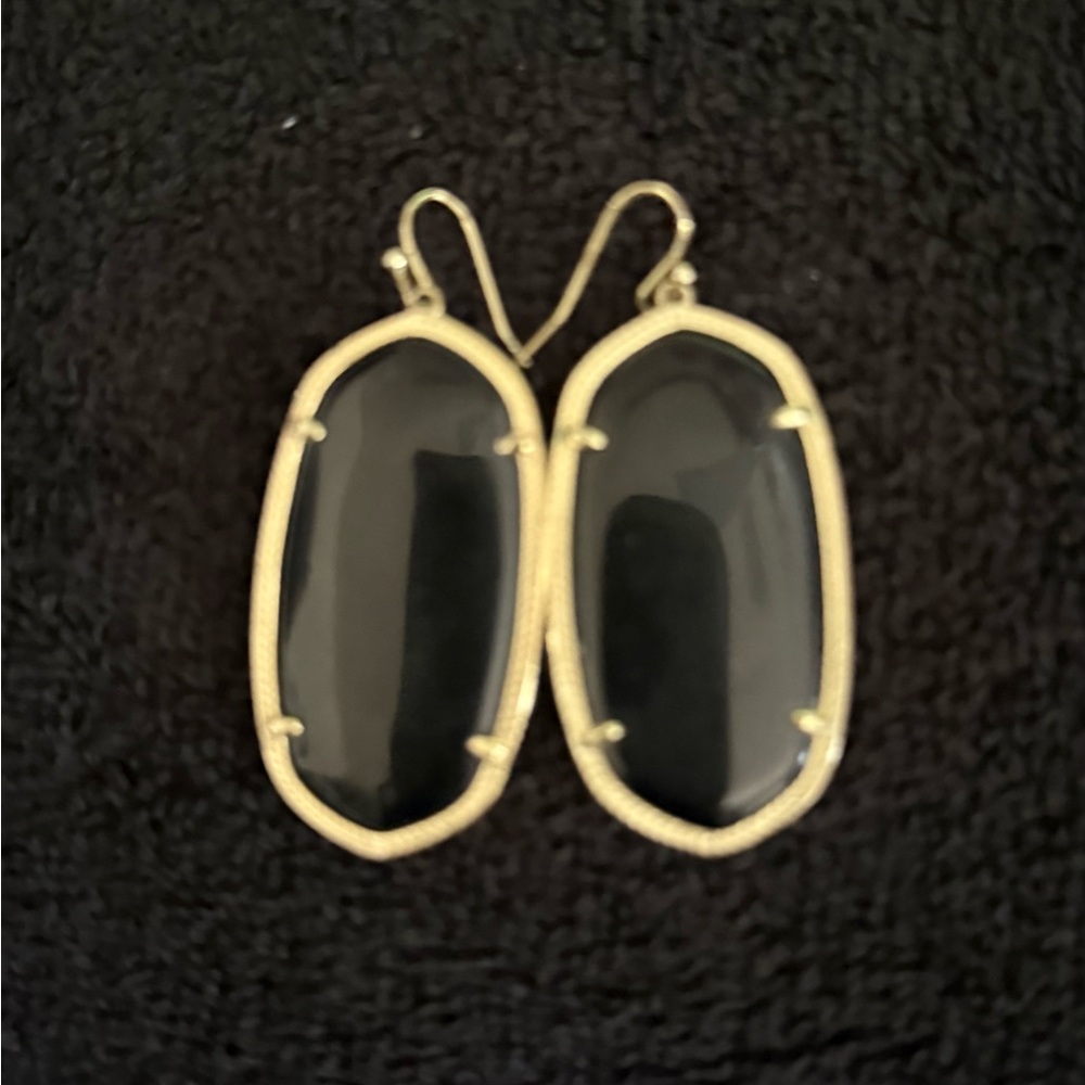 Elegant Black and Gold Earrings
